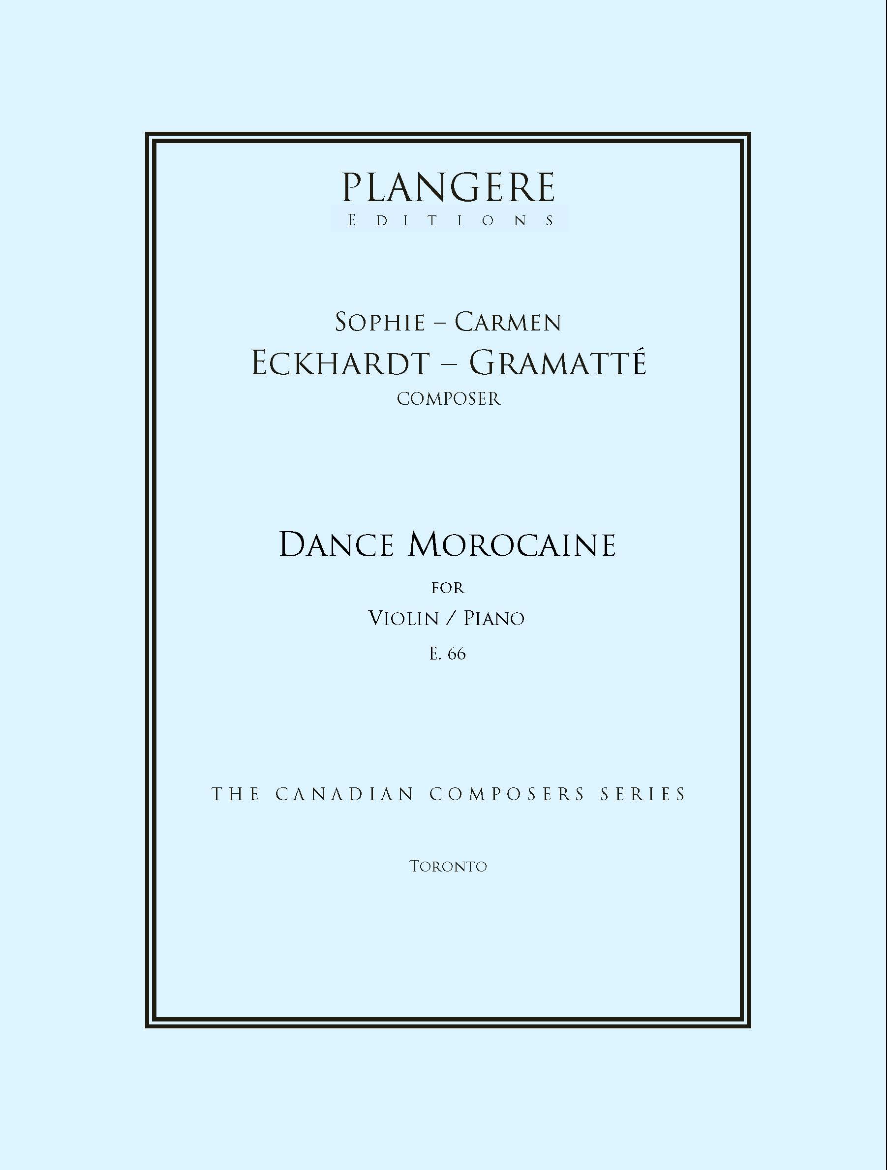 Sophie-Carmen Eckhardt- Gramatté Dance Morocaine